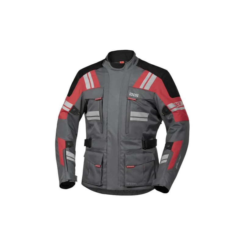 IXS CHAQUETA DE MOTO TOUR BLADE-ST 2.0 NEGRO / ROJO / GRIS