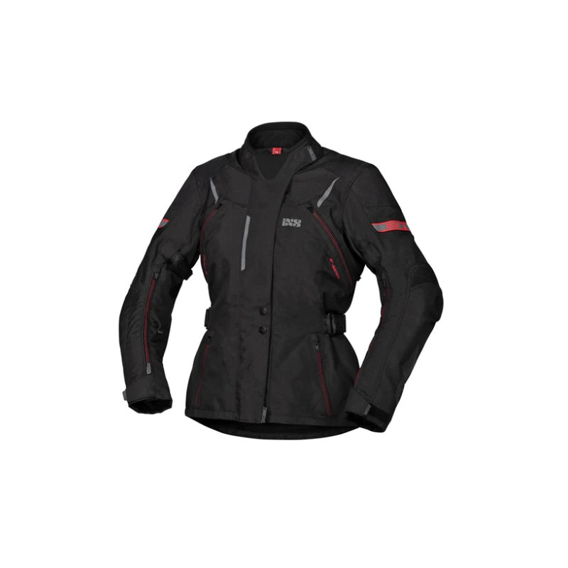 IXS CHAQUETA TOUR DE MUJER LIZ-ST NEGRA ROJO